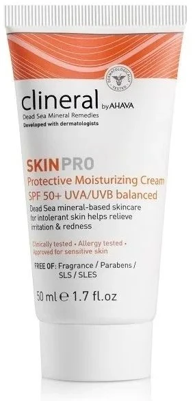 CLINERAL by Ahava SkinPro apsauginis drėkinamasis kremas SPF 50, 50 ml