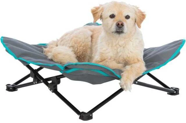 AIO FACTORY Guolis kempingowe, šuniui, ciemnoszare/petrol, 88 � 32 � 88 cm, sk�adane