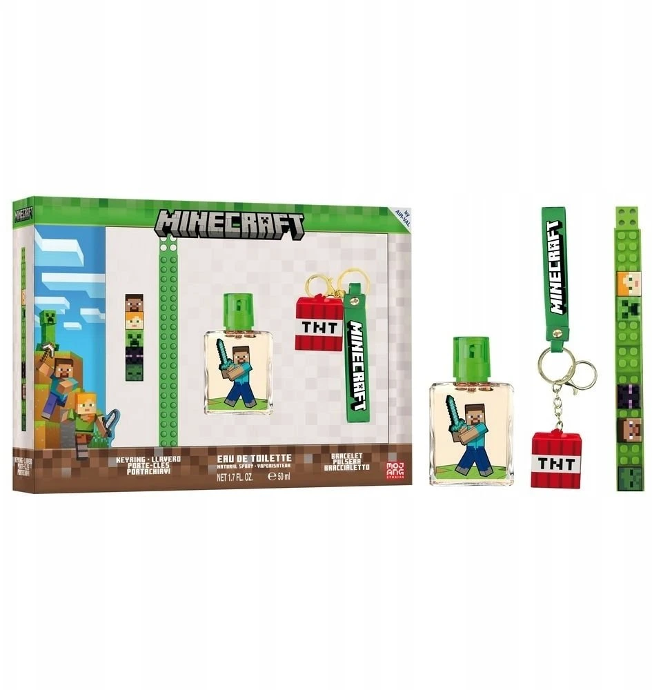 Cartoon Minecraft Eau De Toilette Purškiklis, 50 ml Set 3 Pieces
