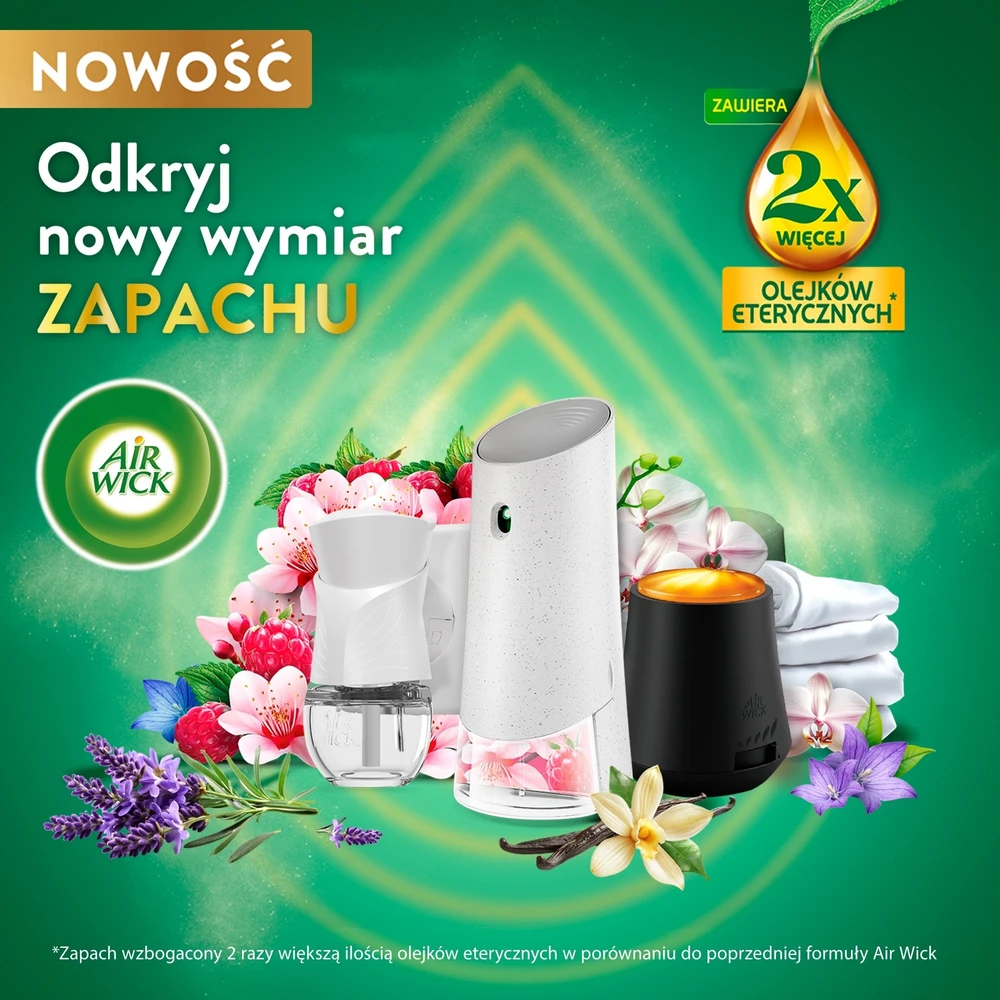 Air Wick Air Wick Aroma Mist Purškiklis su eteriniais aliejais papildymas Baltoji bijūnė & Žydintis jazminas 20ml