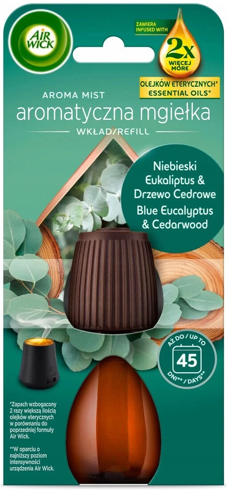 Oro gaiviklio užpildas AIR WICK Aroma Mist Eukaliptų ir kedrų kvapo, 20 ml