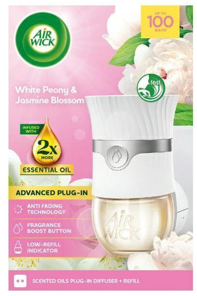 Air Wick Elektrinė Balta Peony & Blooming Jasmine oro gaiviklis 19ml