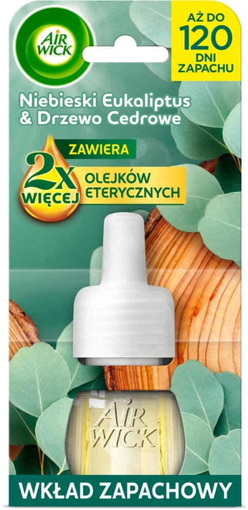 Dėklas AIR WICK Essential Oils Kasetė do elektrycznego odświeżacza powietrza Mėlyna Eukaliptus i Drzewo Cedrowe 19 ml
