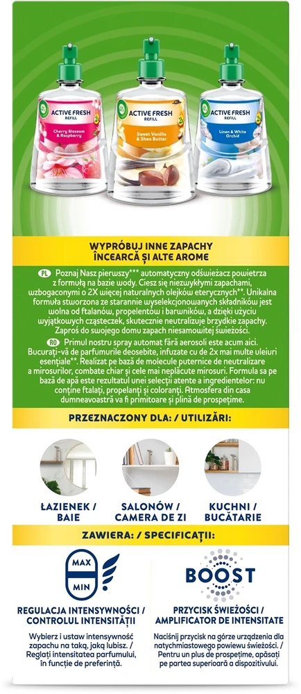 Air Wick KOMPLET ACTIVE FRESH DRZEWO SANDAŁOWE & MECH DĘBOWY 228ML