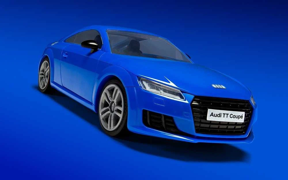 Airfix QUICKBUILD Audi TT kupė, mėlynas – surenkamas be klijų, 44 d.