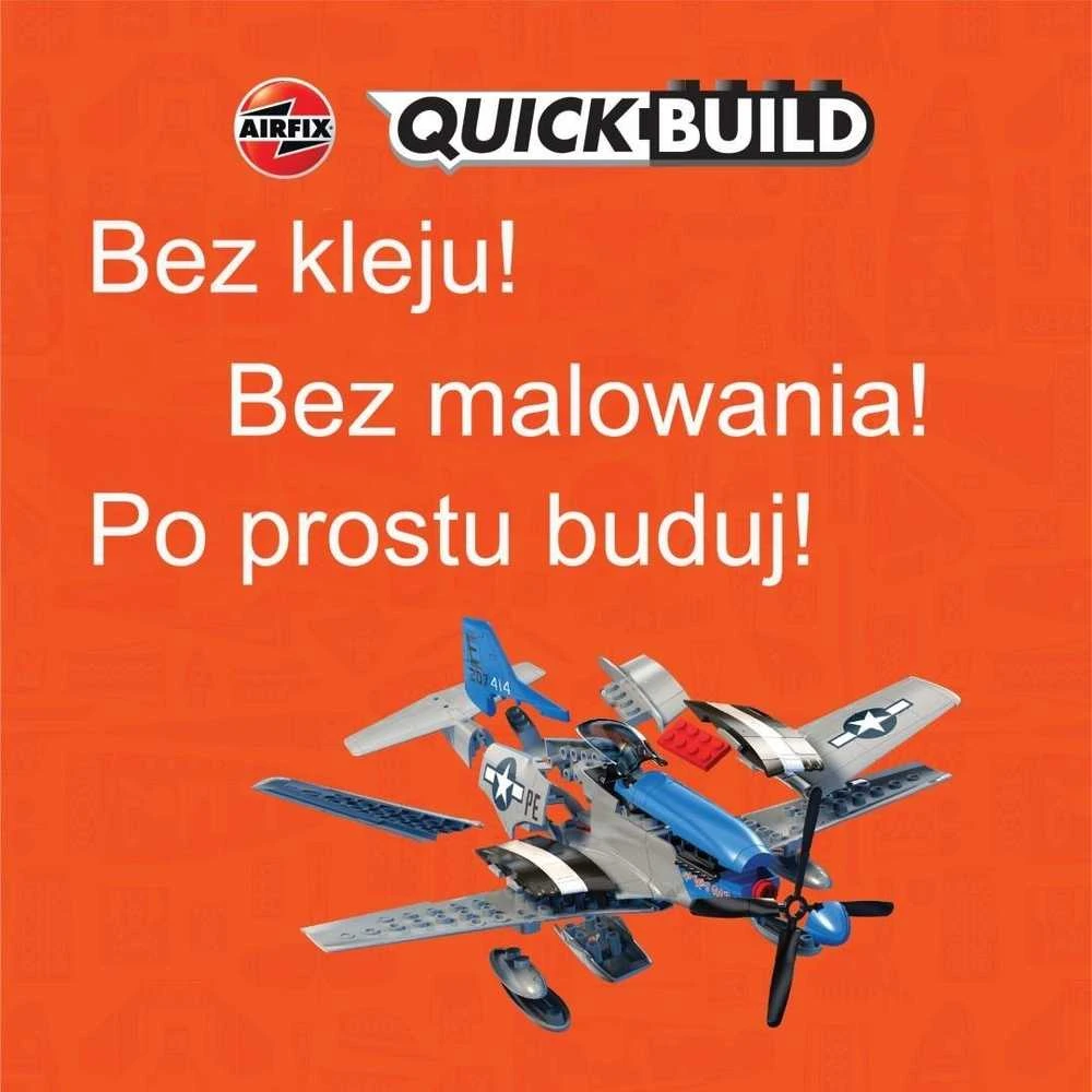 Airfix QUICKBUILD P-51D Mustang D-Day – surenkamas konstruktorius be klijų