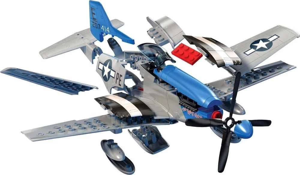Airfix QUICKBUILD P-51D Mustang D-Day – surenkamas konstruktorius be klijų