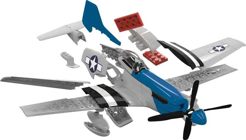 Airfix QUICKBUILD P-51D Mustang D-Day – surenkamas konstruktorius be klijų