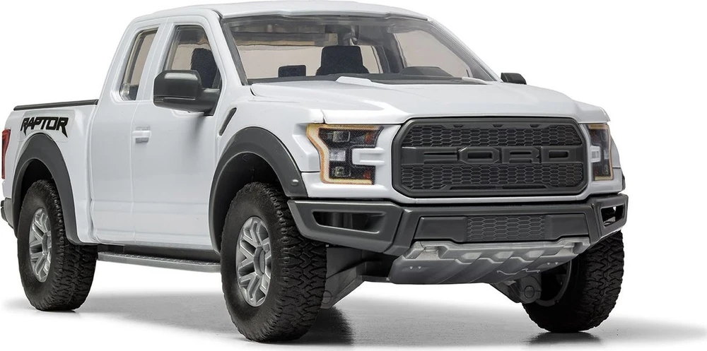 Airfix QUICKBUILD Ford F-150 Raptor pilkas – be klijų konstruktorius (J6053)