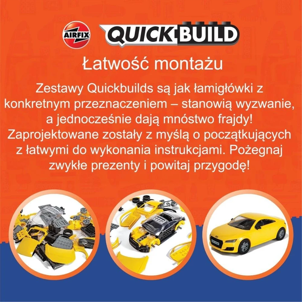 Airfix QUICKBUILD Jeep Quicksand – surenkamas modelis be klijų