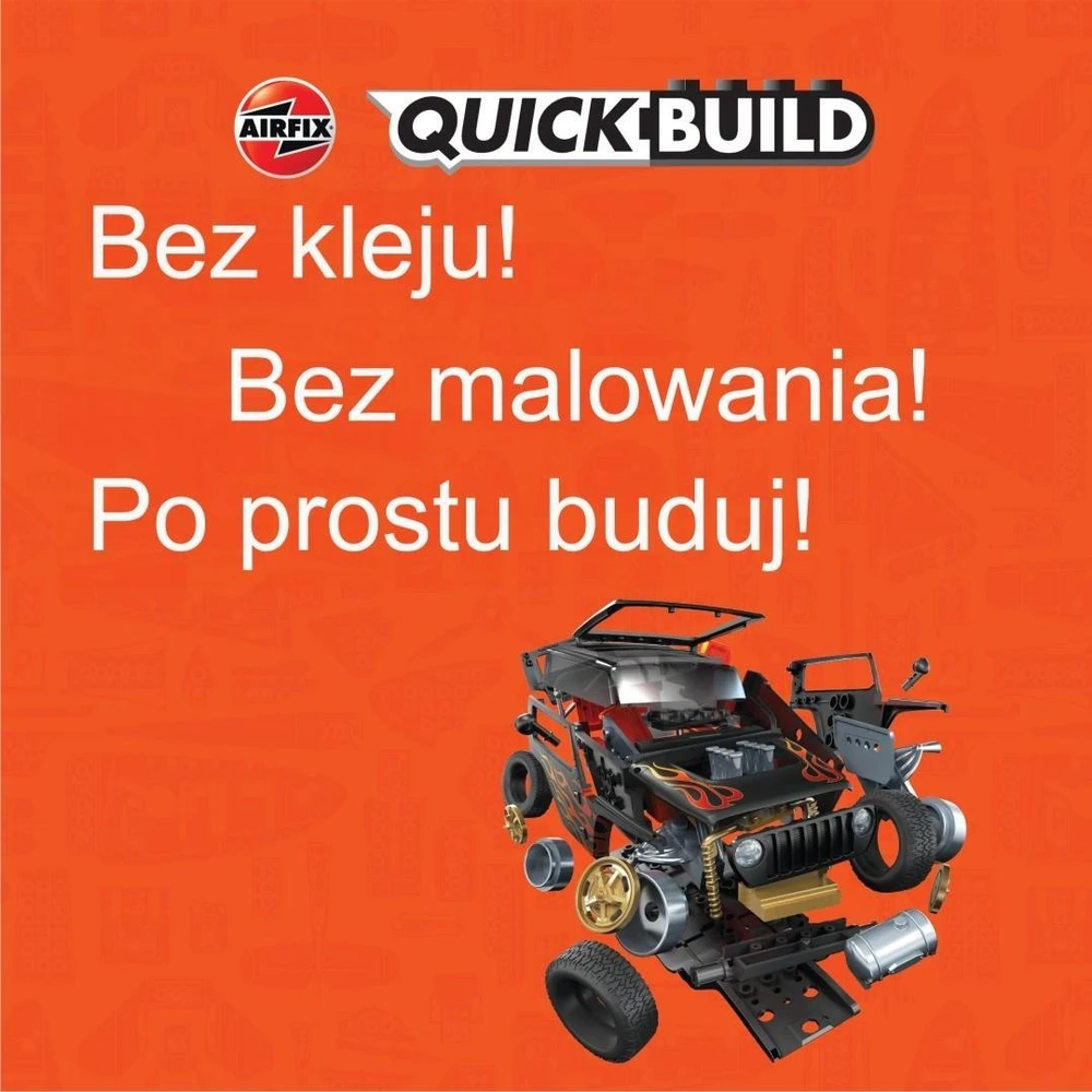 Airfix QUICKBUILD Jeep Quicksand – surenkamas modelis be klijų