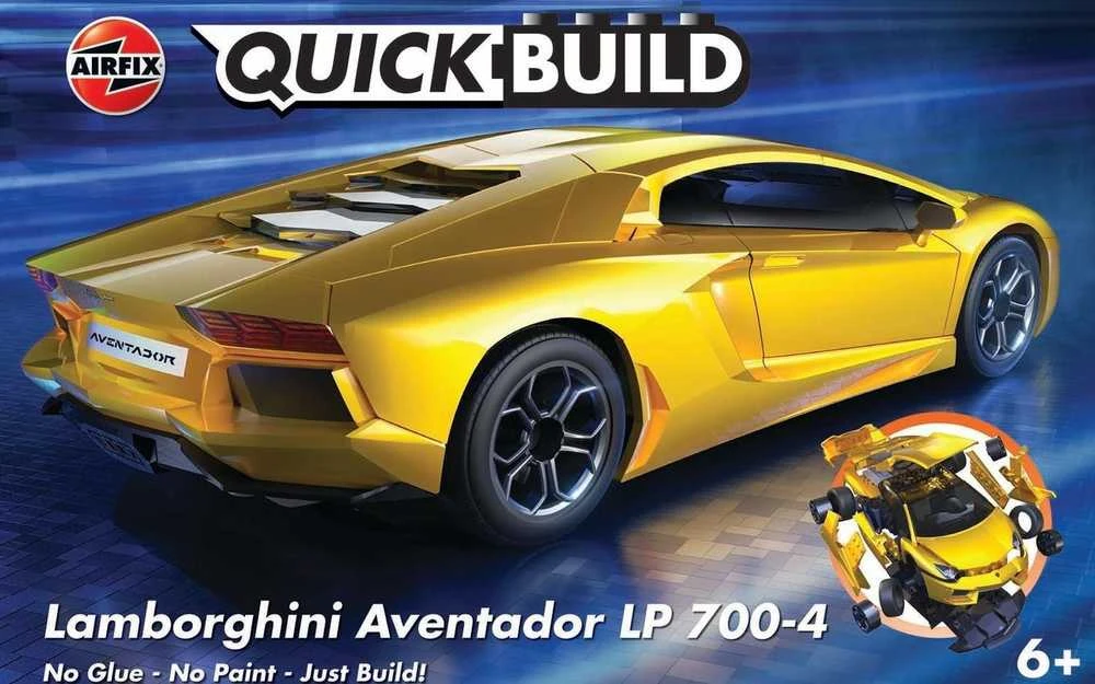 Airfix QUICKBUILD Lamborghini Aventador geltonas konstruktorius