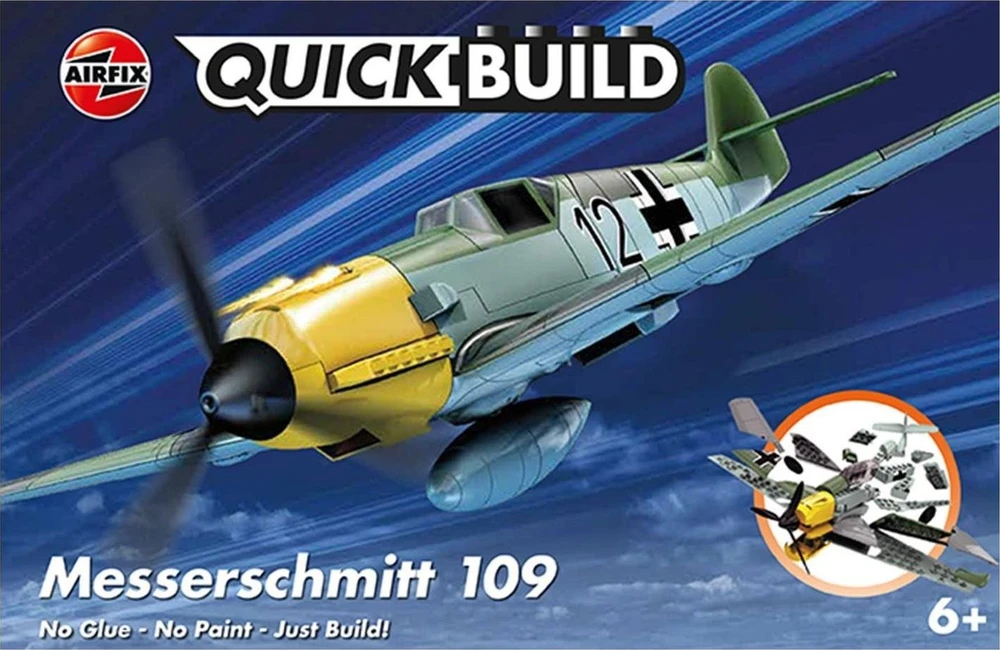 Airfix QUICKBUILD Messerschmitt Bf 109 – plastikinis surenkamas be klijų