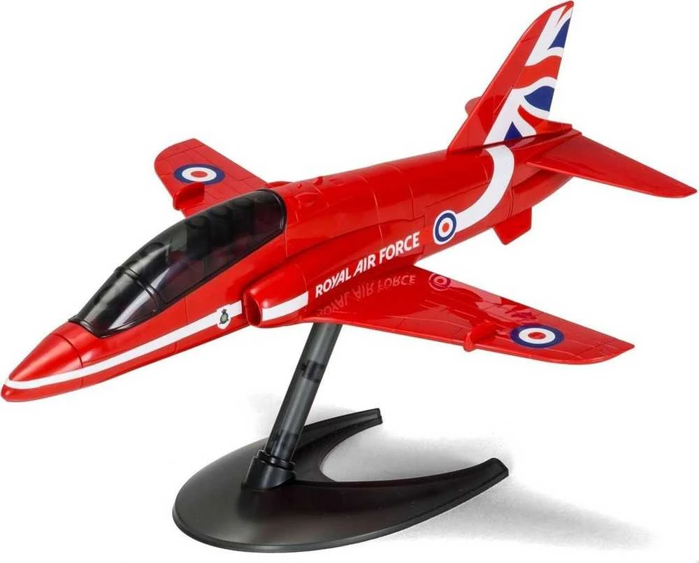 Airfix QUICKBUILD Raudona Arrows Hawk – lėktuvo konstruktorius be klijų