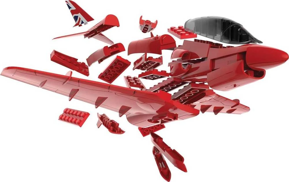 Airfix QUICKBUILD Raudona Arrows Hawk – lėktuvo konstruktorius be klijų