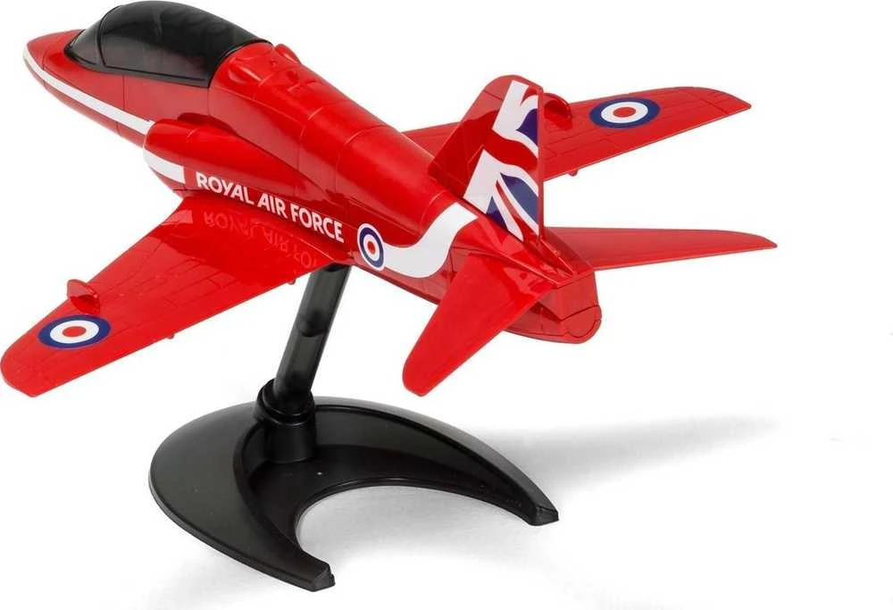 Airfix QUICKBUILD Raudona Arrows Hawk – lėktuvo konstruktorius be klijų