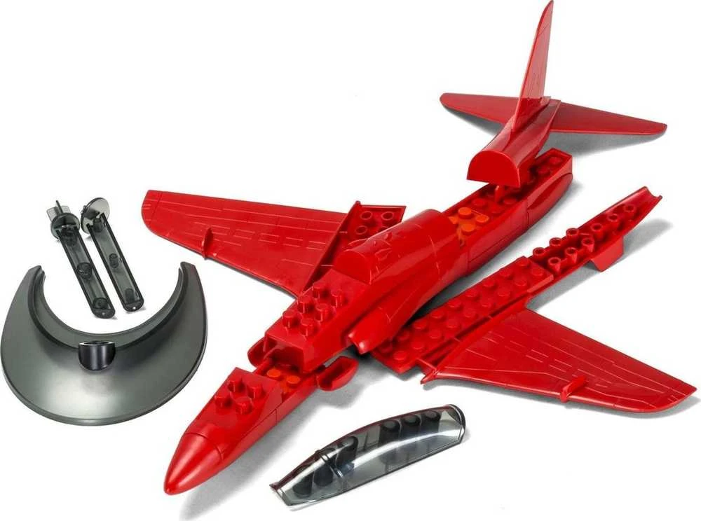 Airfix QUICKBUILD Raudona Arrows Hawk – lėktuvo konstruktorius be klijų