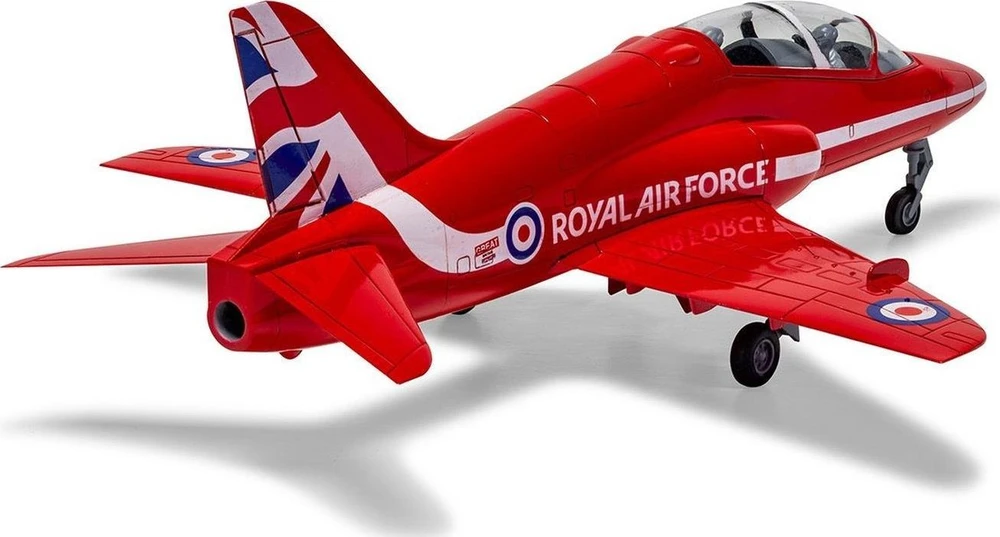 Airfix Raudona Arrows BAe Hawk 1/72 dovanų rinkinys su dažais ir klijais