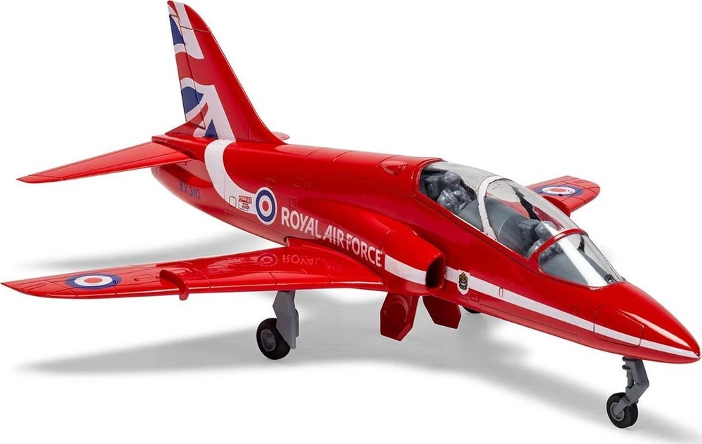 Airfix Raudona Arrows BAe Hawk 1/72 dovanų rinkinys su dažais ir klijais