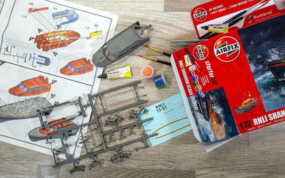 Airfix RNLI Shannon gelbėjimo laivas 1/72 dovanų rinkinys A55015