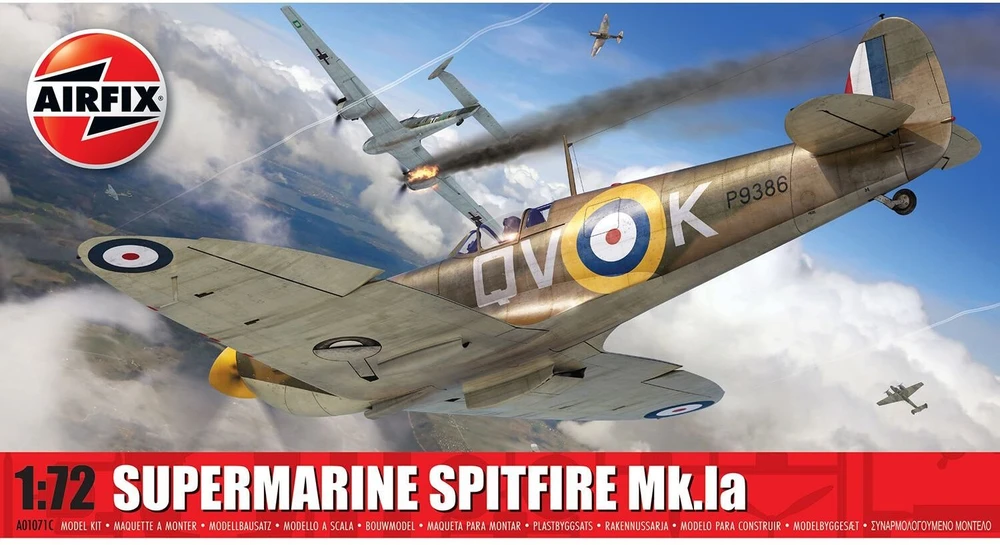 Airfix Supermarine Spitfire Mk.Ia 1/72 plastikinis lėktuvo modelis