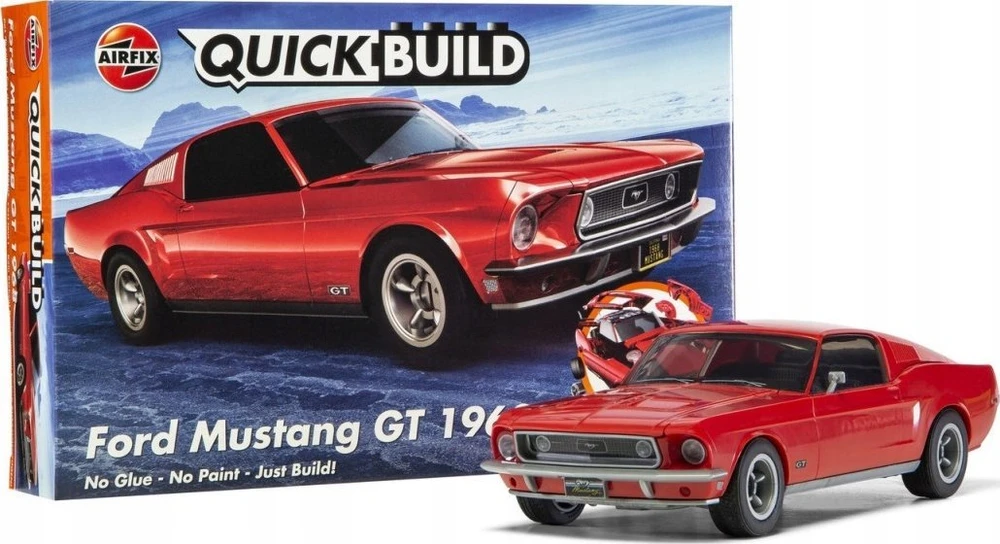 Airfix Plastikinis automobilio modelis Quickbuild Ford Mustang GT 1968