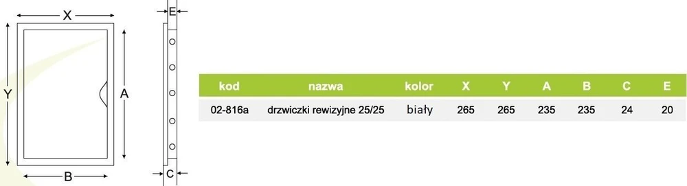„airRoxy“ apžiūros durelės 25/25 (02-816a)