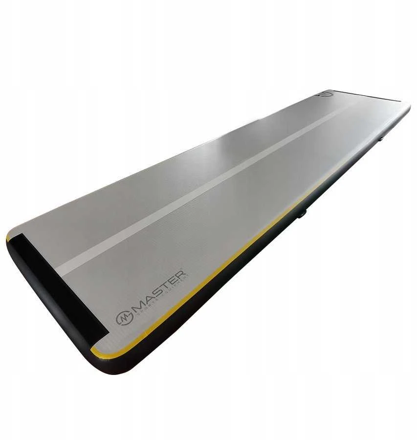 Master Pripučiamas gimnastikos kilimėlis „Airtrack S-Pro“, 600 cm x 150 cm x 20 cm, pilkas