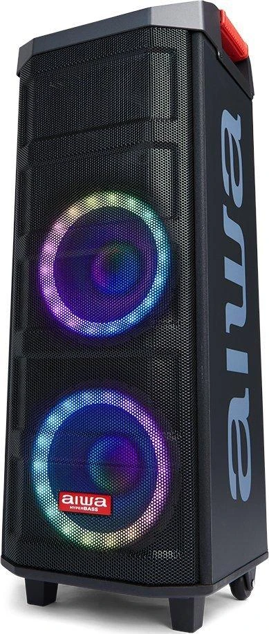 AIWA KBTUS-608 MKII 600W (80W RMS) nešiojama garso sistema su karaoke, šviesos efektais