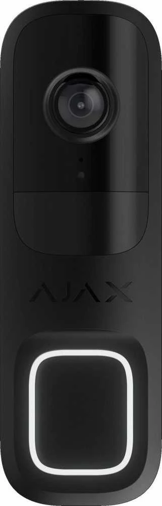 Ajax DoorBell išmanusis durų skambutis su PIR sensoriumi ir AI, juodas