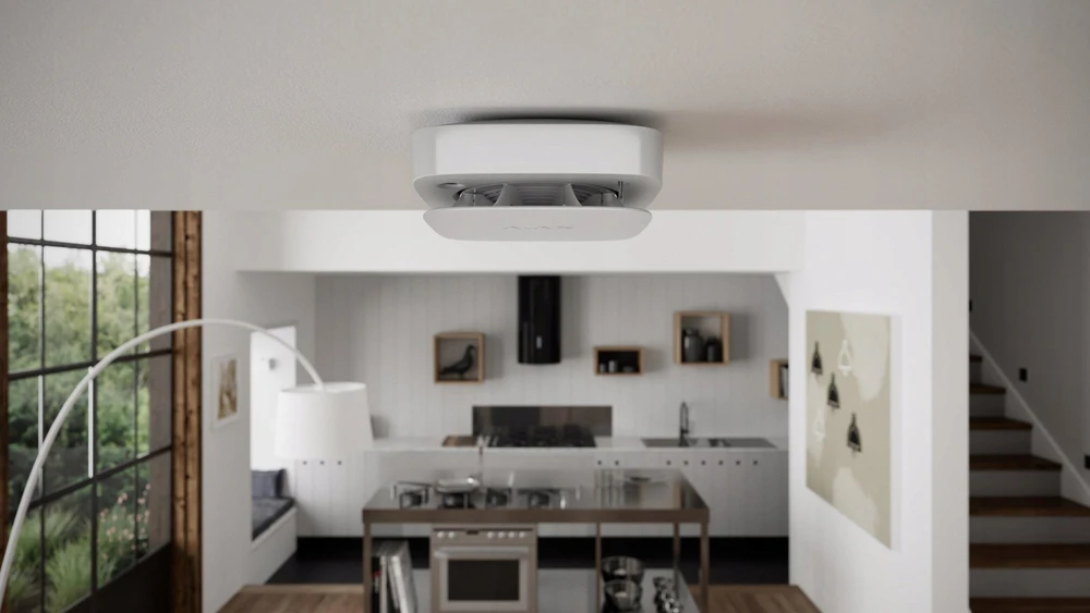 Detektorius Ajax FireProtect 2 RB (Temperatūrinis/dūminis), Baltos spalvos