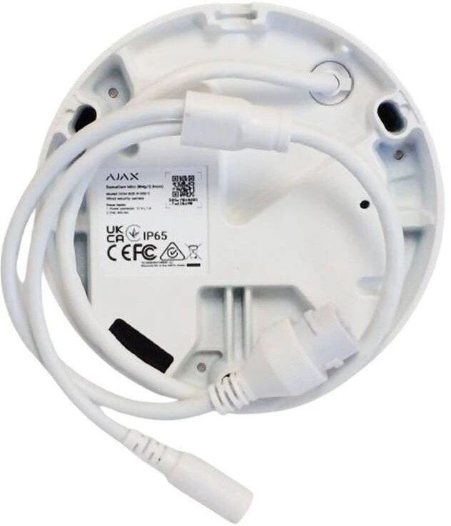 Ajax Systems Ajax HL kamera - kupolinė (stiklinė) DomeCam Mini (5 Mp/2.8 mm) (8EU) - balta
