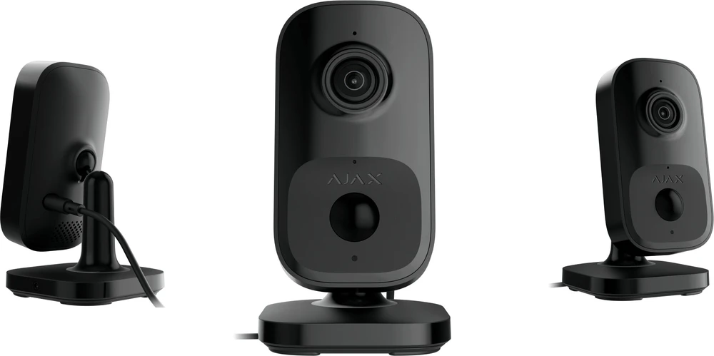 Ajax IndoorCam 111567.303.BL1 (juoda, 4MP, Wi-Fi 2.4GHz, 8m IR, HDR, AI, IP20)