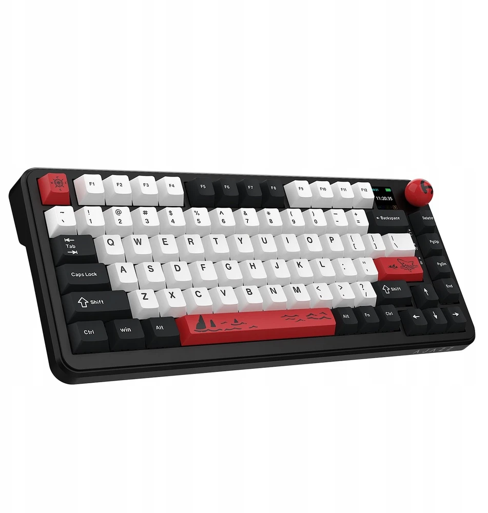 Klaviatūra mechaninė belaidė Ajazz AK820 MAX PLUS Avocado Switch Juodas Gray su ekranem