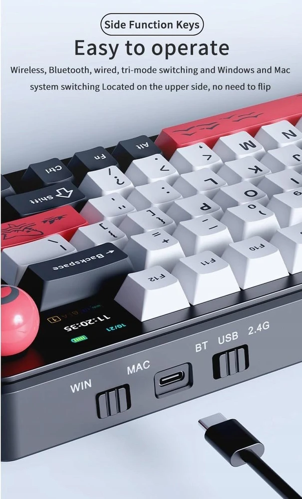 Klaviatūra mechaninė su laidu Ajazz AK820 MAX Retro Colour Flying Fish Switch