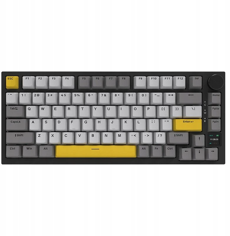 Klaviatūra mechaninė belaidė Ajazz AK820 Pro Gift Switch Juodas Gray Geltona RGB