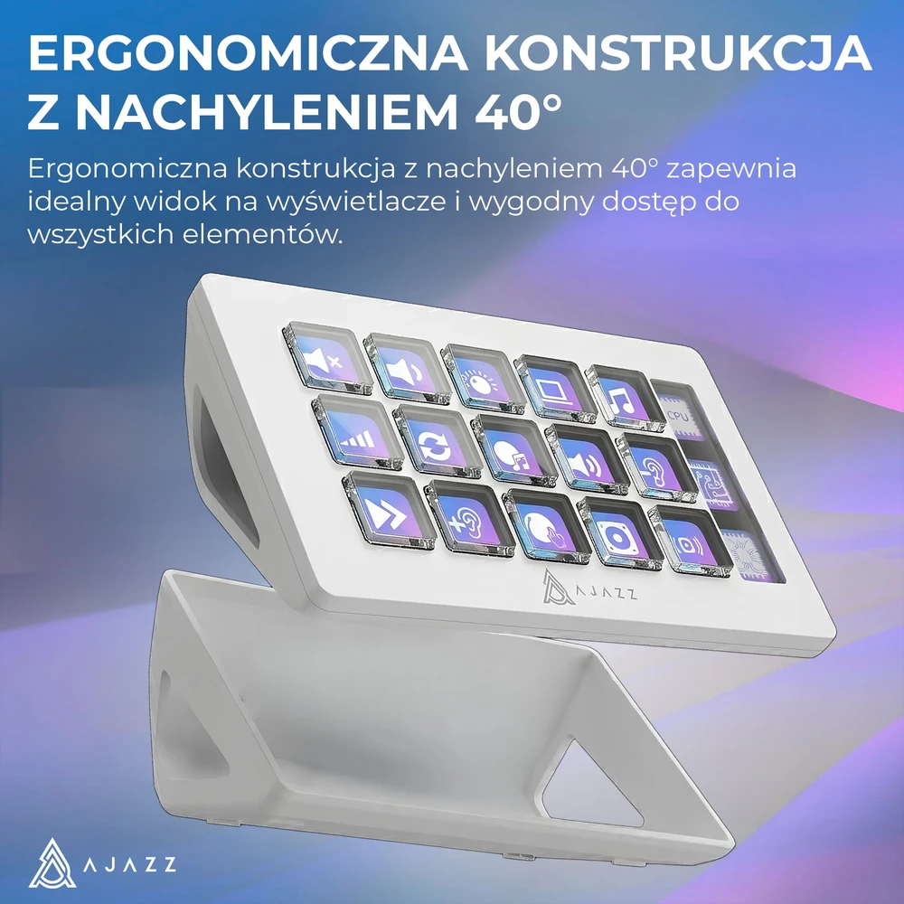 Ajazz Srautinio transliavimo valdymo pultas Ajazz AKP153E USB Baltas