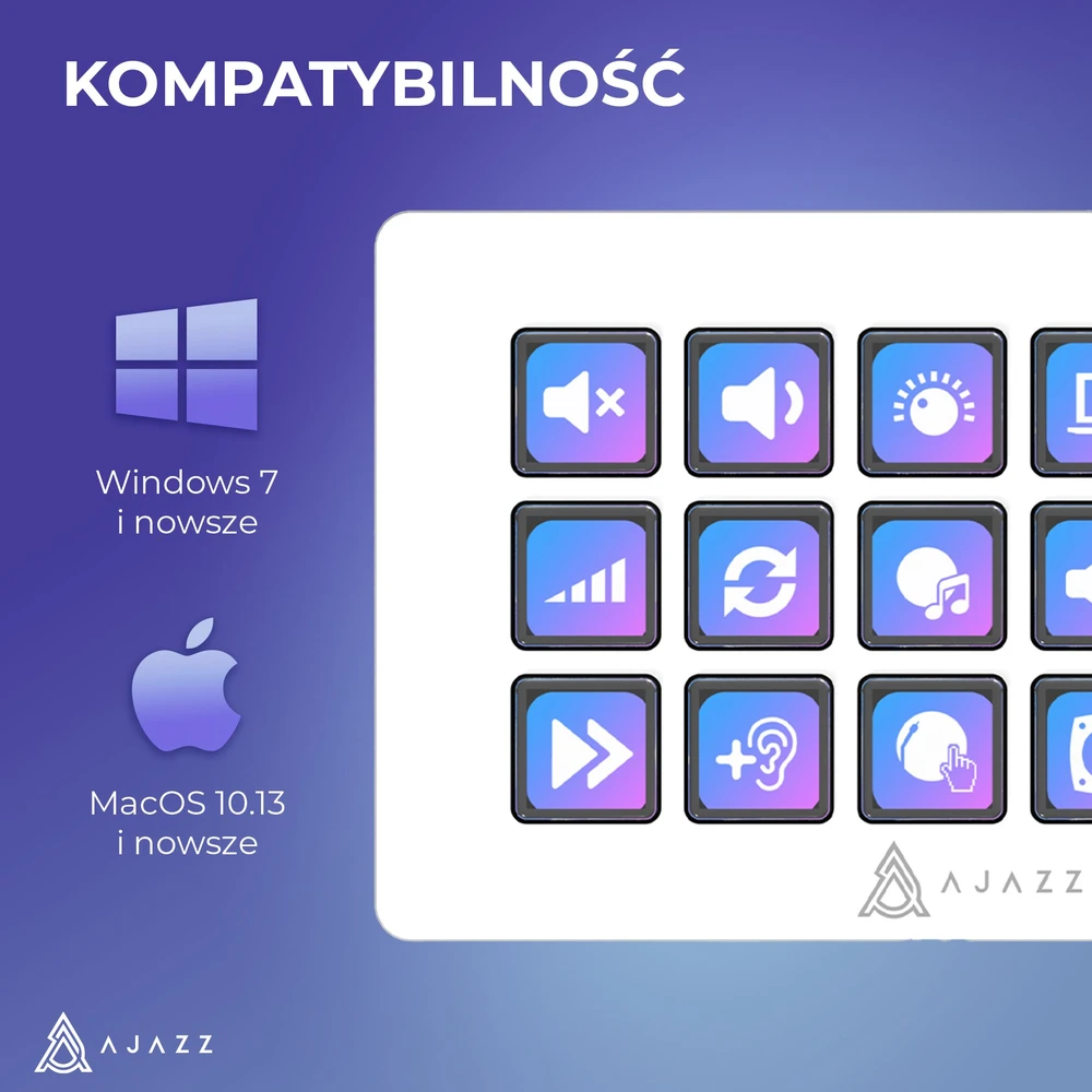 Ajazz Srautinio transliavimo valdymo pultas Ajazz AKP153E USB Baltas