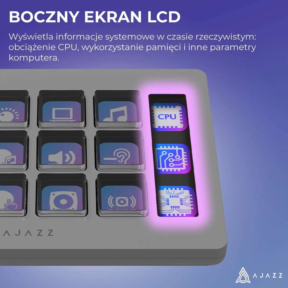 Ajazz Srautinio transliavimo valdymo pultas Ajazz AKP153E USB Baltas