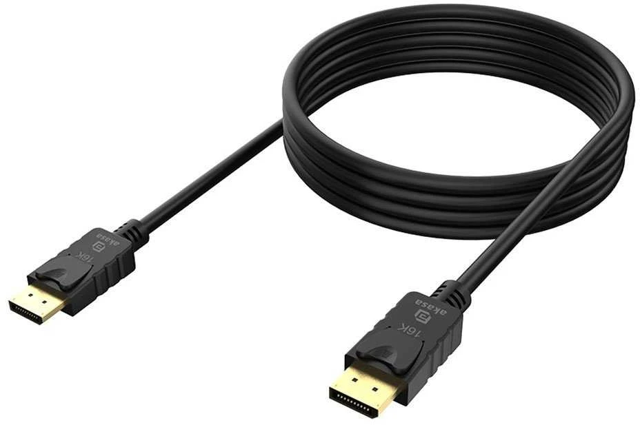 Akasa 16K DisplayPort laidas, susuktas 2m