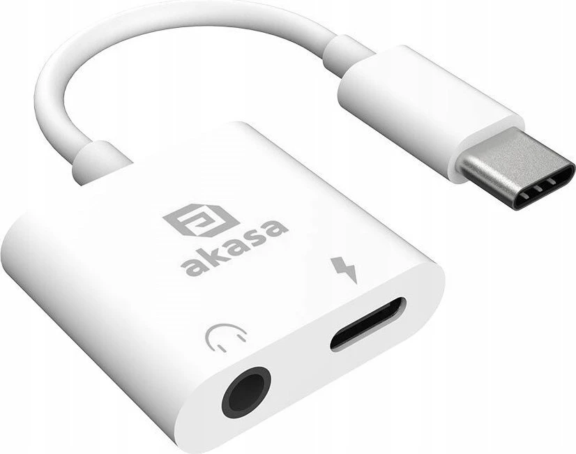 „Akasa“ USB C tipo į 3,5 mm ausinių lizdą jungiantis įkrovimo adapteris (maitinimo tiekimas),