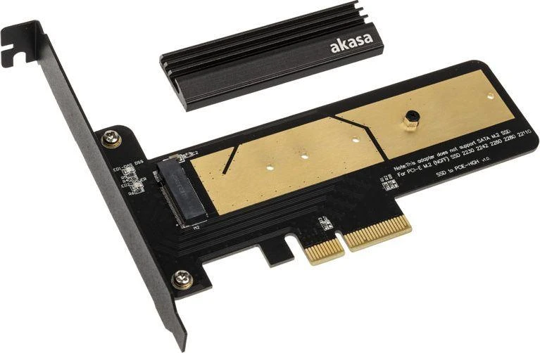 Akasa iš M.2 SSD į PCIe adapterio plokštė