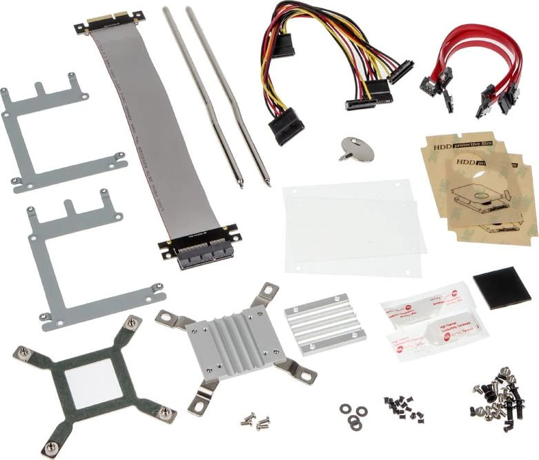 Akasa Galileo TU1 Thin–Mini–ITX 1U obudowa, OEM – juoda