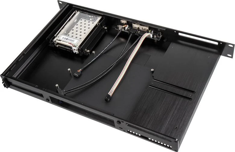 Akasa Galileo TU1 Thin–Mini–ITX 1U obudowa, OEM – juoda