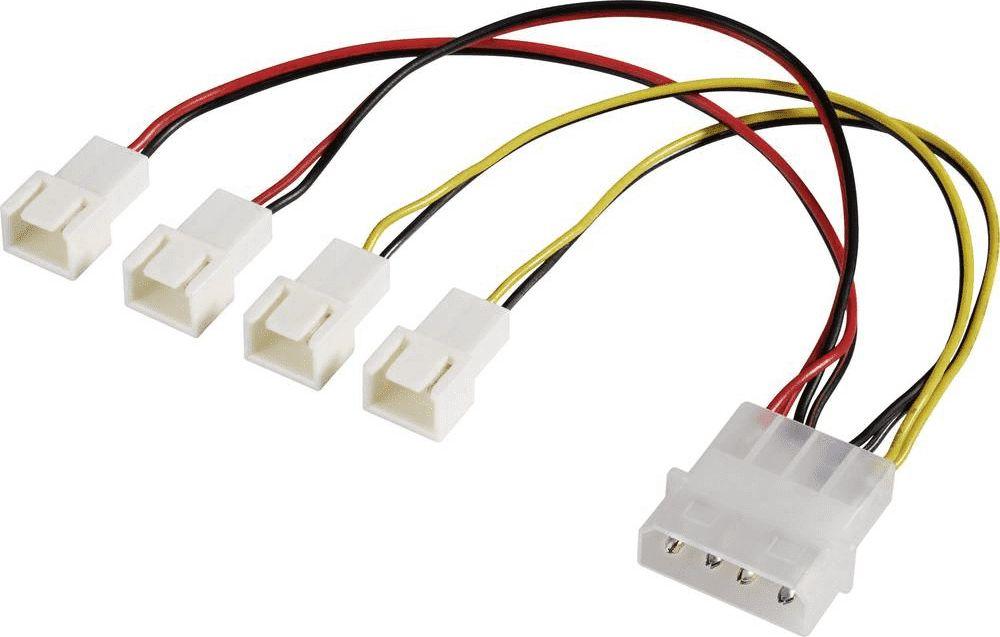 Akasa Molex – 3 kontaktų x4, daugiaspalvis (AK-CB001)