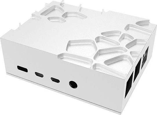 Akasa Aliuminio obudowa do Raspberry Pi 4B su Thermal–Kit – sidabrinė