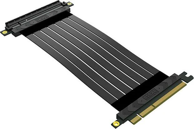 Akasa Riser Juodas X2 Mark IV, Premium PCIe 4.0 x16 stovo kabelis, 20 cm - juodas