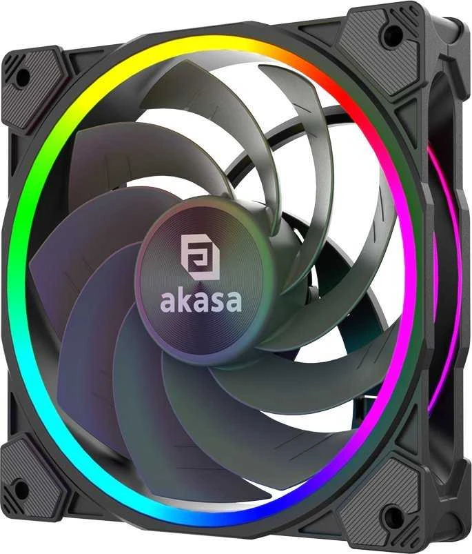 Akasa SOHO AR12 Reverse PWM Fan, RGB – 120 mm, juodas