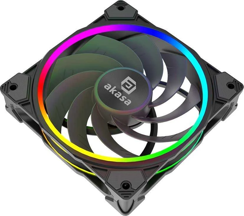 Akasa SOHO AR12 Reverse PWM Fan, RGB – 120 mm, juodas