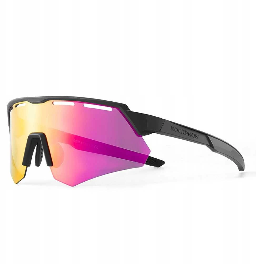 Rockbros Polarized dviratininko akiniai su UV apsauga ir Corrective Insert – pilkos spalvos